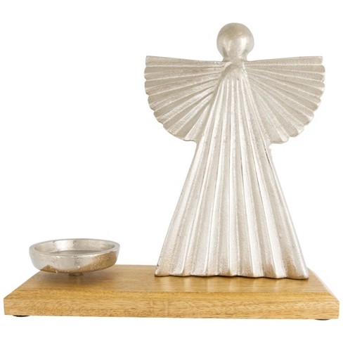 Northlight Heavenly Angel Metal Christmas Votive Candle Holder - 10" - Silver - image 1 of 4