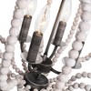 LLHZSY 4 - Light Vintage Candle Style Geometric Beads White Chandelier-17 7/10" - 4 of 4
