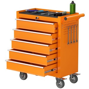 Huxxion 5-Drawer Heavy Duty Rolling Tool Chest Tool Storage Box - 1 of 4