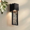 Possini Euro Design Possini Euro Miele 16" High Matte Black Outdoor LED Wall Light - 2 of 4