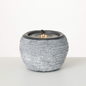 6.75"H Sullivans Textured Led Zen Fountain, Gray - 1 of 4