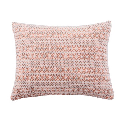 Pippa Coral Lace Overlay Decorative Pillow - Levtex Home