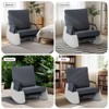 Rocking Chair with Adjustable Backrest & Footrest Upholstered Plush Seating Glider Rocker with High Backrest, Modern Living Room Armchair - 4 of 4