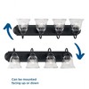 Progress Lighting, Calhoun Collection, 4-Light Vanity Light, Matte Black, Clear Glass, Material: Steel - 3 of 4