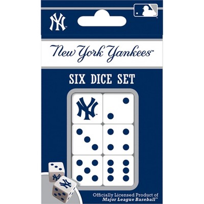 MasterPieces Officially Licensed MLB New York Yankees - 6 Piece D6 Gaming Dice Set Ages 6 and Up