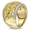 EVERLY JEWELRY | Yellow Plated Sterling Silver 0.07 CT TW Diamond And 6 CT TGW Lemon Quartz Fashion Ring - 2 of 4