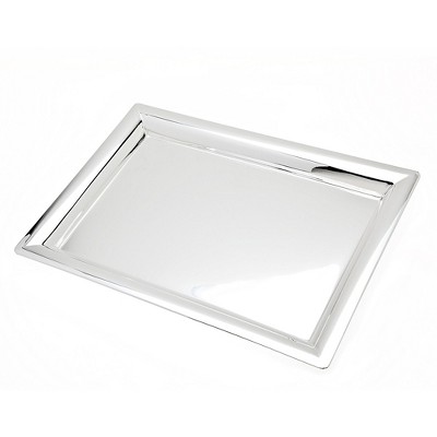 HomeRoots 16" Silver Stainless Steel Serving Tray
