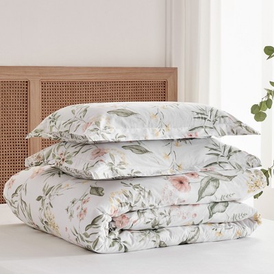 Viviana Twin Cotton Botanical Floral Reversible Comforter Set
