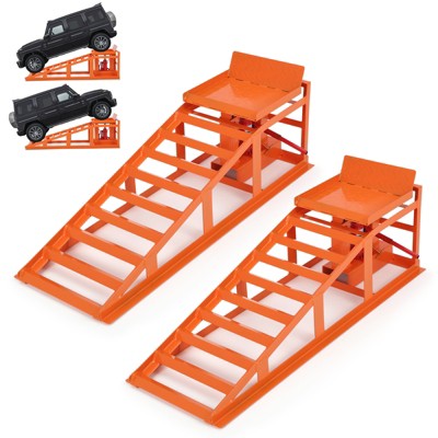 Hydraulic Car Ramps 5 Ton Capacity, 11,000Lbs Automotive Lift Ramps, 11.6" to 16.2" Steel Ramps for Truck, SUV, Trailer Repair & Maintenance 2Packs