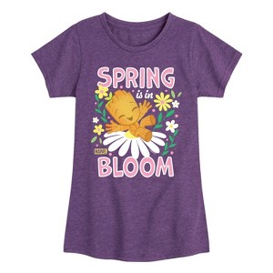 Girls' - Marvel - Guardians of the Galaxy Spring Is In Bloom Fitted Short Sleeve Graphic T-Shirt - 1 of 4