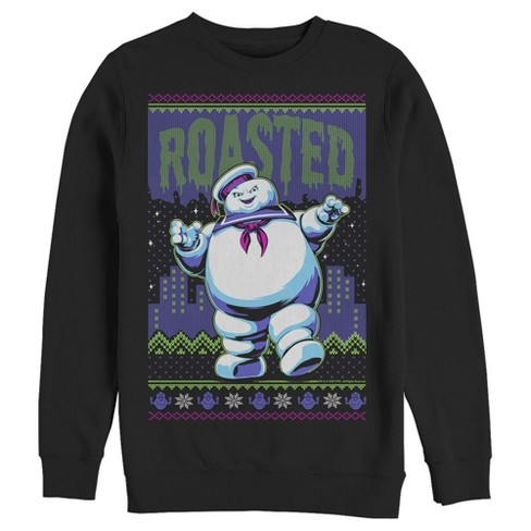 Men s Ghostbusters Ugly Christmas Roasted Marshmallow Sweatshirt Target