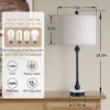 Maxax Table Lamps Set of 2,Buffet Lamps  Nightstand Lamps with Fabric Shade 26" Bedside Desk Lamps for Bedroom, Living Room - 3 of 4