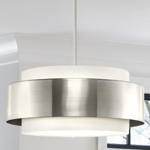 Urban Ambiance Luxury Modern Indoor Pendant,  9-5/8''H x 22"W x 22''D,  Brushed Nickel Finish, UHP4859 - 1 of 4