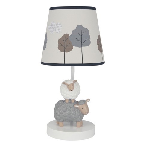 smaak bubbel haar Lambs & Ivy Baby Farm Grey/white Lamb/sheep Nursery Lamp With Shade & Bulb  : Target