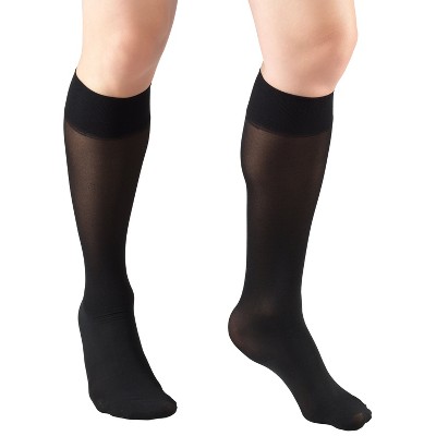 Truform Sheer Compression Stockings, 8-15 mmHg, Women's Knee High Length, 20 Denier