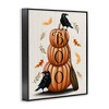 Stupell Industries Boo Ravens Pumpkin Stack Framed Giclee Art - 2 of 4