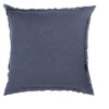 Soft Navy Blue Fringe Linen Pillow - 4 of 4
