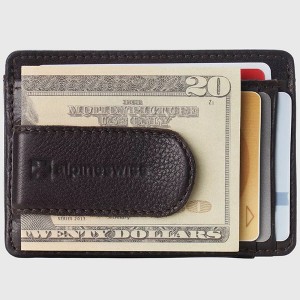 Alpine Swiss RFID Dermot Money Clip Front Pocket Wallet For Men Leather Comes in a Gift Box - 1 of 4
