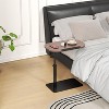 C-shaped side table, height adjustable sofa/coffee table, suitable for narrow spaces, ideal for living rooms and bedrooms, Wood - 4 of 4