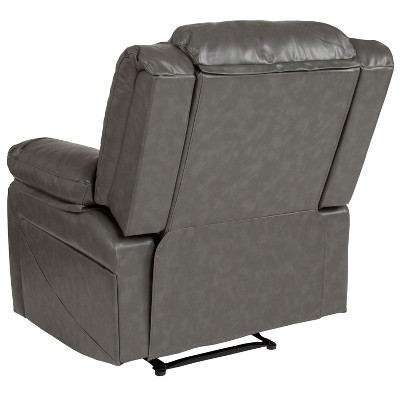 Gray LeatherSoft Recliner with Metal Frame