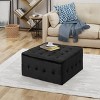 Christopher Knight Home Judson Glam Tufted Velvet Ottoman Black: Luxury Round, No Assembly Required - 2 of 4