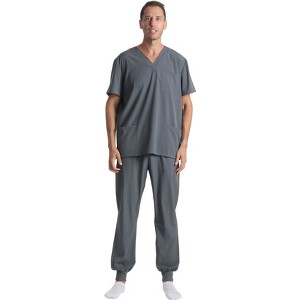 Just Love Men’s 2-Piece V-Neck Scrub Set (Top & Pant) – Medical Uniform - 1 of 3