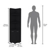 62" Tall Corner Cabinet, 3 Tier Freestanding Storage Cabinet, Corner Bathroom Cabinet, Kitchen Pantry Cabinet for Kitchen Living Room Bathroom - image 3 of 4