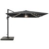 Sonkuki 10×10FT Outdoor LED Cantilever Patio Umbrella w/Base, 360° Rotation and Infinite Canopy Angle Adjustment - 2 of 4