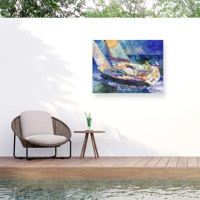 Trademark Fine Art - Richard Wallich Sailboat Matted Framed Art