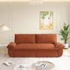 KWPZQEB 73.2" Lazy Sofa, Queen Pull Out Sofa Bed, Velvet Foldable Loveseat with Pillows, 3-in-1 Convertible Sleeper Sofa, Space Saving for Living Room - 4 of 4