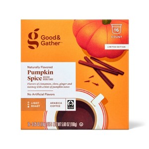Naturally Flavored Pumpkin Spice Light Roast Coffee  - 16ct Single Serve Pods - Good & Gather™ - 1 of 4