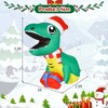 Costway 3.3' Christmas Inflatable Dinosaur Broke Out from Window Hanging Window Dinosaur - 3 of 4