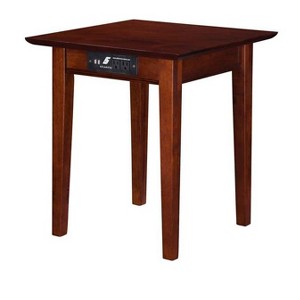 AFI Furnishings Shaker End Table with Charging Station in Walnut - 1 of 4