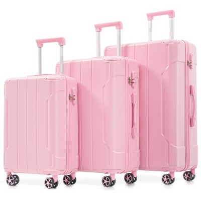 Sapphtopaz 3pcs Hardshell Luggage Sets ABS Lightweight Suitcase Durable Luggage Carry On Suitcase, Double Spinner Wheels (20" 24" 28")