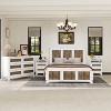 VYNXARIA White Farmhouse Queen Size 4-Piece Bedroom Set with Platform Bed, Nightstands, and Dresser - 2 of 4