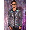 Lars Amadeus Men's Long Sleeves Button Down Disco Party Shiny Sequin Shirt - 2 of 4