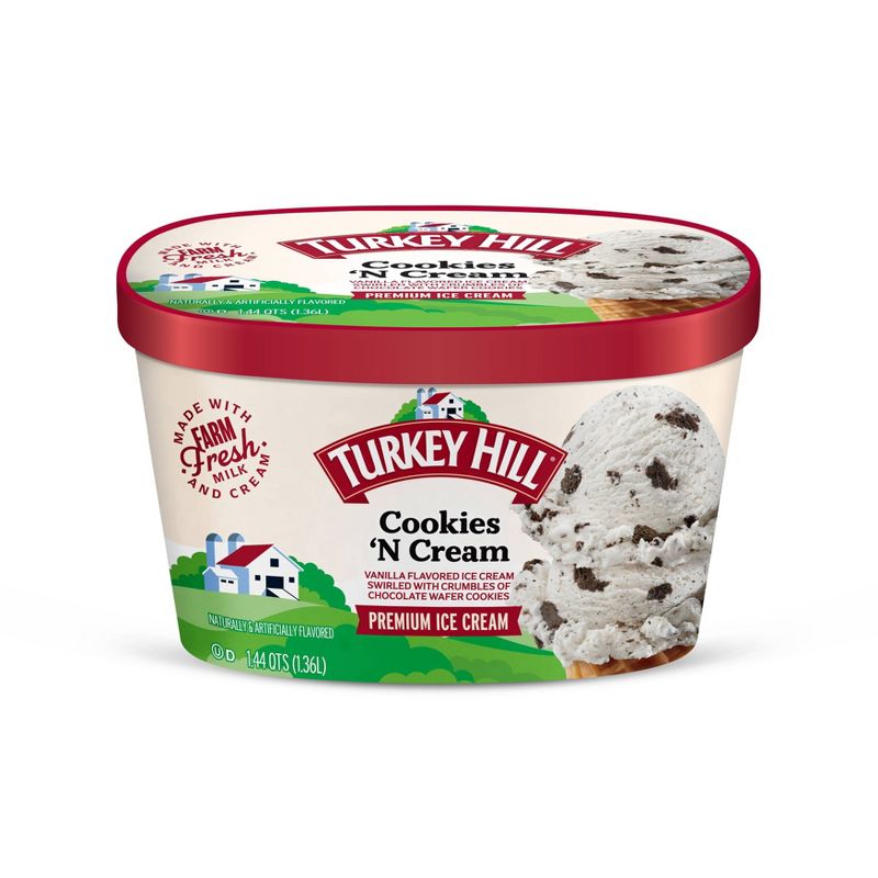Turkey Hill Cookies &#38; Cream Ice Cream - 46oz, 2 of 5