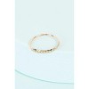 Slickblue Gold Braided Link Ring, Smooth Band with Structured Trim, Thin Delicate Style, 0.7" Diameter - 2 of 3