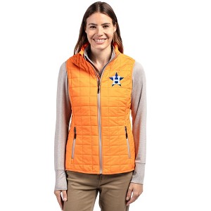Houston Astros Cutter & Buck Rainier PrimaLoft® Womens Eco Insulated Full Zip Puffer Vest - 1 of 1