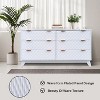 Jojoka 54-Inch Fluted 6 Drawers Dresser,Modern Chest of Drawers with Faux Marble Top - 3 of 4
