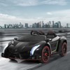 Infans 12V 2-Seater Licensed Lamborghini Kids Ride On Car w/ RC & Swing Function Black - 3 of 4