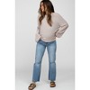 PinkBlush Blue Straight Leg Frayed Hem Maternity Jeans - 3 of 4