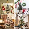 3ft Pre-Lit Artificial Xmas Tree with 78 LED Lights, Berries & Vintage Base - Perfect for Home, Office, Outdoor - 4 of 4