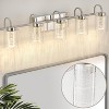 Chrome Bathroom Vanity Lights with 3 Color Dimmable, Crystal Bubble, Clear Glass for Bathroom Hallway - 2 of 4