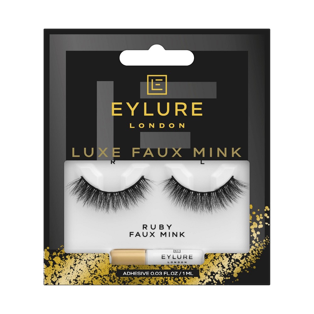 Photos - Other Cosmetics Eylure Luxe Faux Mink Ruby False Eyelashes - 1pr 