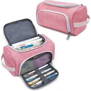 Large Capacity Pencil Case Organizer, Multifunctional Extra Big Pencil Pouch with Compartmens, Travel Simple Stationery Pen Bag - 1 of 4