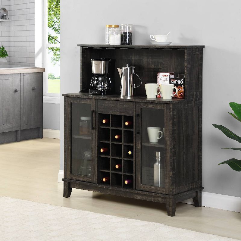 Wine Bar Cabinet with Glass Doors - Home Source, 6 of 9
