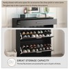 TIRAMISUBEST Slim Entryway Organizer with 2 Flip Drawers, Shoe Cabinet with Drawer, Free Standing Tipping Bucket Shoe Rack with LED Light - 4 of 4
