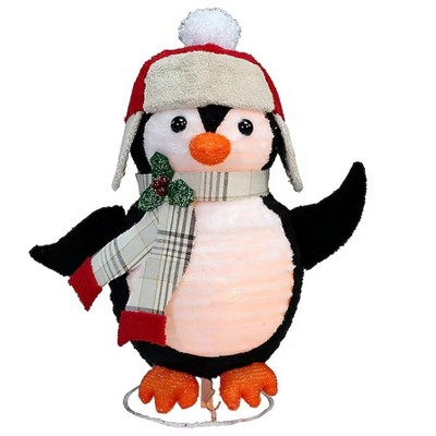 Holiday Living 24-in Freestanding Penguin Yard decoration with White LED Lights