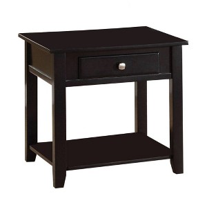22" Malachi Accent Table Black - Acme Furniture: Lift Top, Storage, Tapered Legs, Shelf - 1 of 4